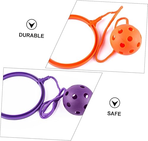 Miniatura 4 de FELTECHELECTR 6 piezas de aro de bola de juguete Flash juego de saltar cuerda de tobillo juguete de pierna de salto pelota deportes bola saltar