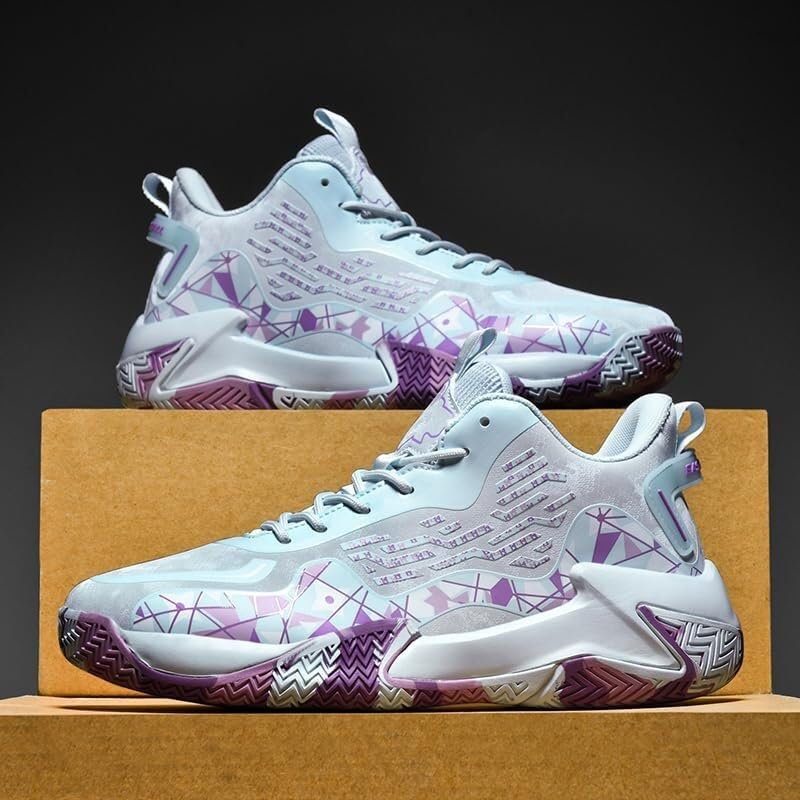 Zapatillas de Baloncesto de Talla Grande for Hombre: Ligeras, duraderas, Modernas y adecuadas for Adolescentes. Botas Deportivas for Interiores y Exteriores.