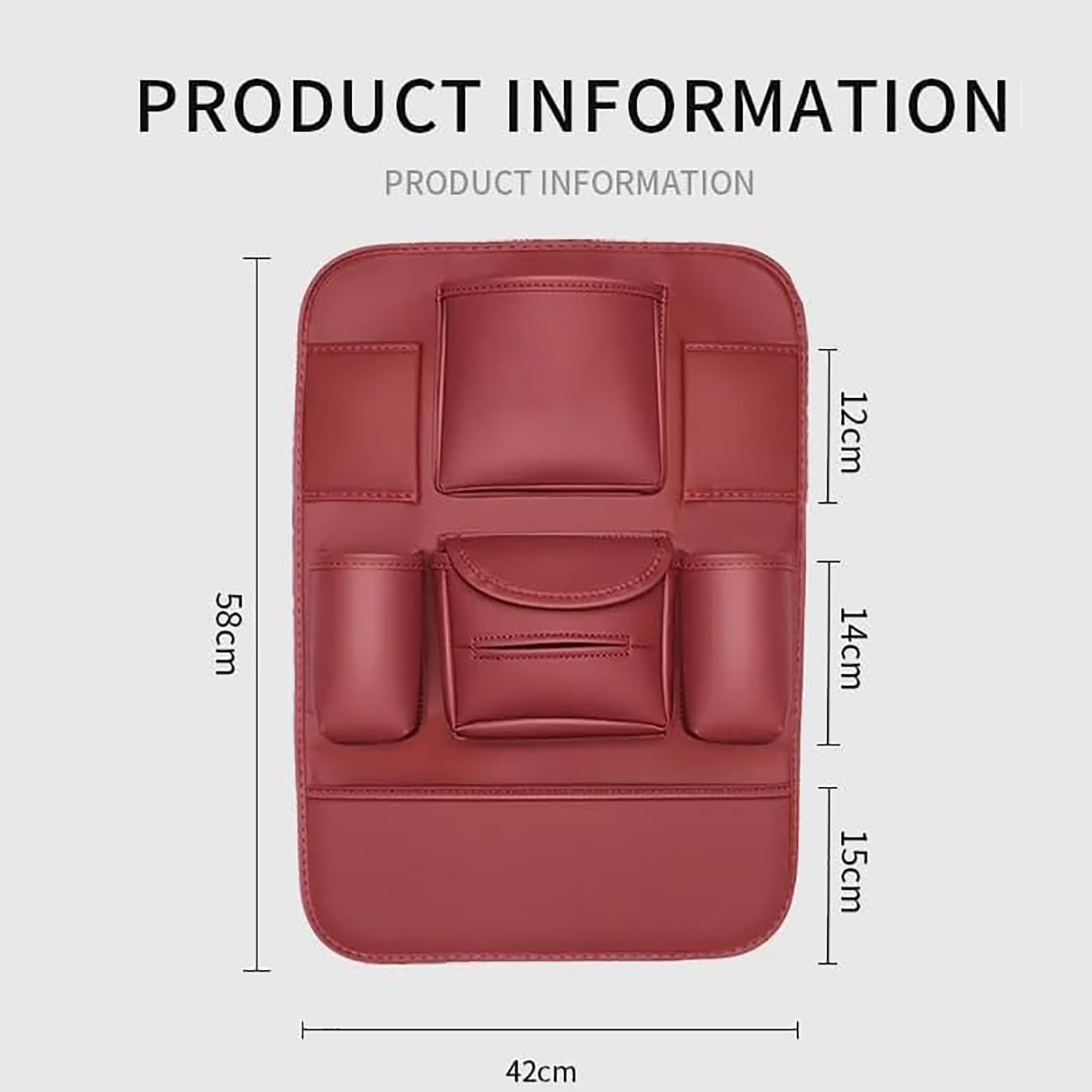 Protezione per Schienale Auto Bambini per Peugeot Rifter 2018 2019, Pelle Organizer Bambino per Sedile Copri Sedile per Seggiolino Impermeabile AntiGraffio Interni Accessorio,A/Black-1PC