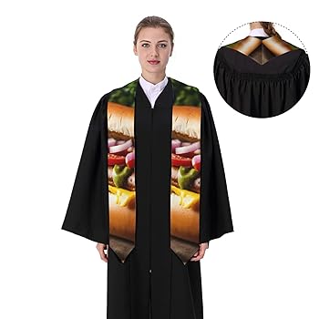 Amazon.com: LIXLZH Food Pattern Funny Print Graduation Shawl
