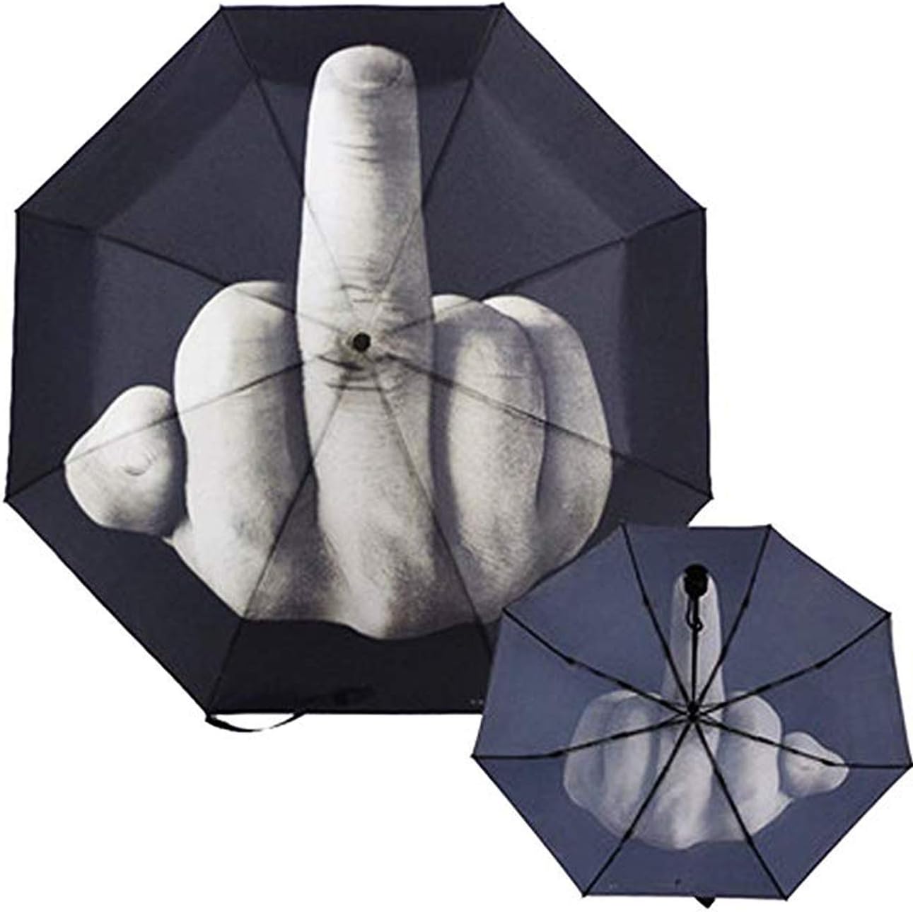 Funny Folding Middle Finger Umbrella Creative Gift for Man/Women