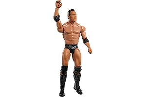 WWE Action Figure 6inch The Rock Collectible Toy with 10 Articulation Points and Life-like Look