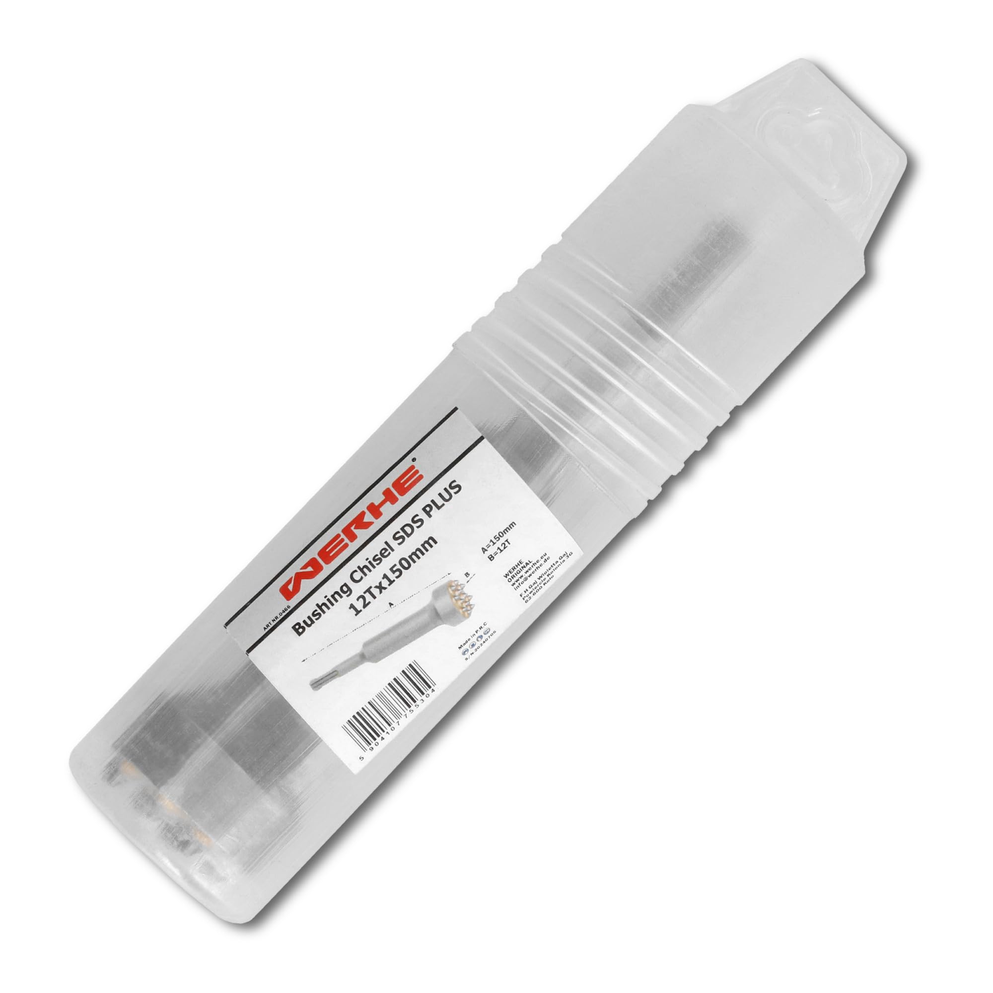 Scalpello a punte WERHE SDS PLUS 12 denti, 150 mm – Per la lavorazione di calcestruzzo e pietra