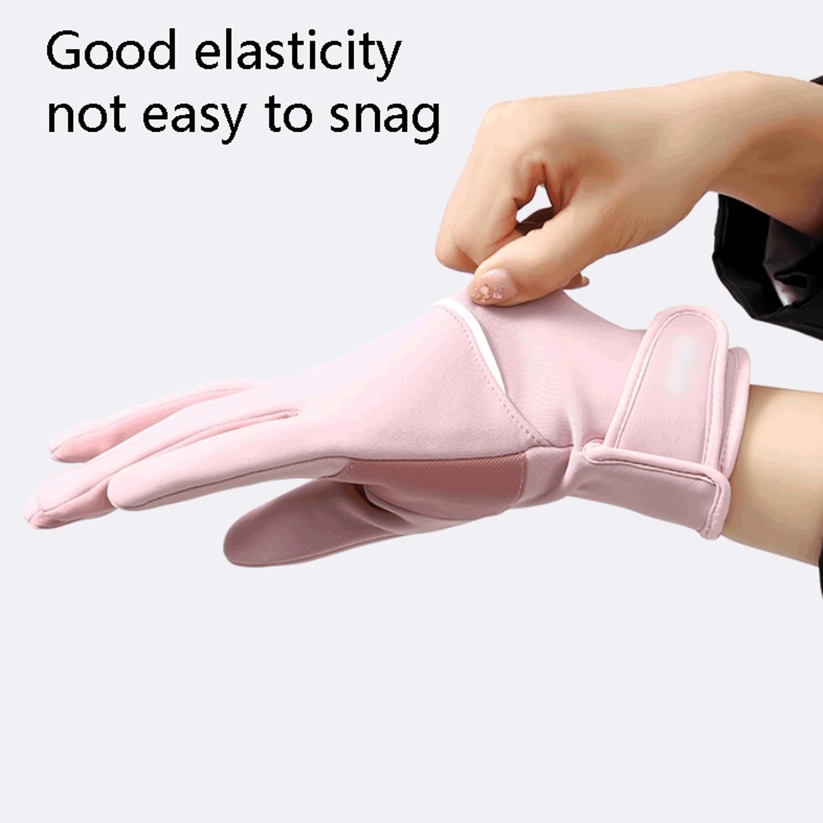 Guantes cálidos for mujer, manoplas de poliéster con dedos for pantalla táctil, guantes con forro cálido, guantes deportivos térmicos, guantes de ciclismo suaves y acogedores, talla única