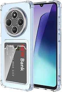 جراب حماية خلفي مضاد للصدمات مع حماية فائقة للكاميرا متوافق مع موبايل ريدمي 14C شبكة الجيل الرابع 4G/ بوكو c75 شبكة الجيل الرابع 4G، جراب حماية بحواف معززة مع حامل كروت من جرابيست (ريدمي 14c 4G)