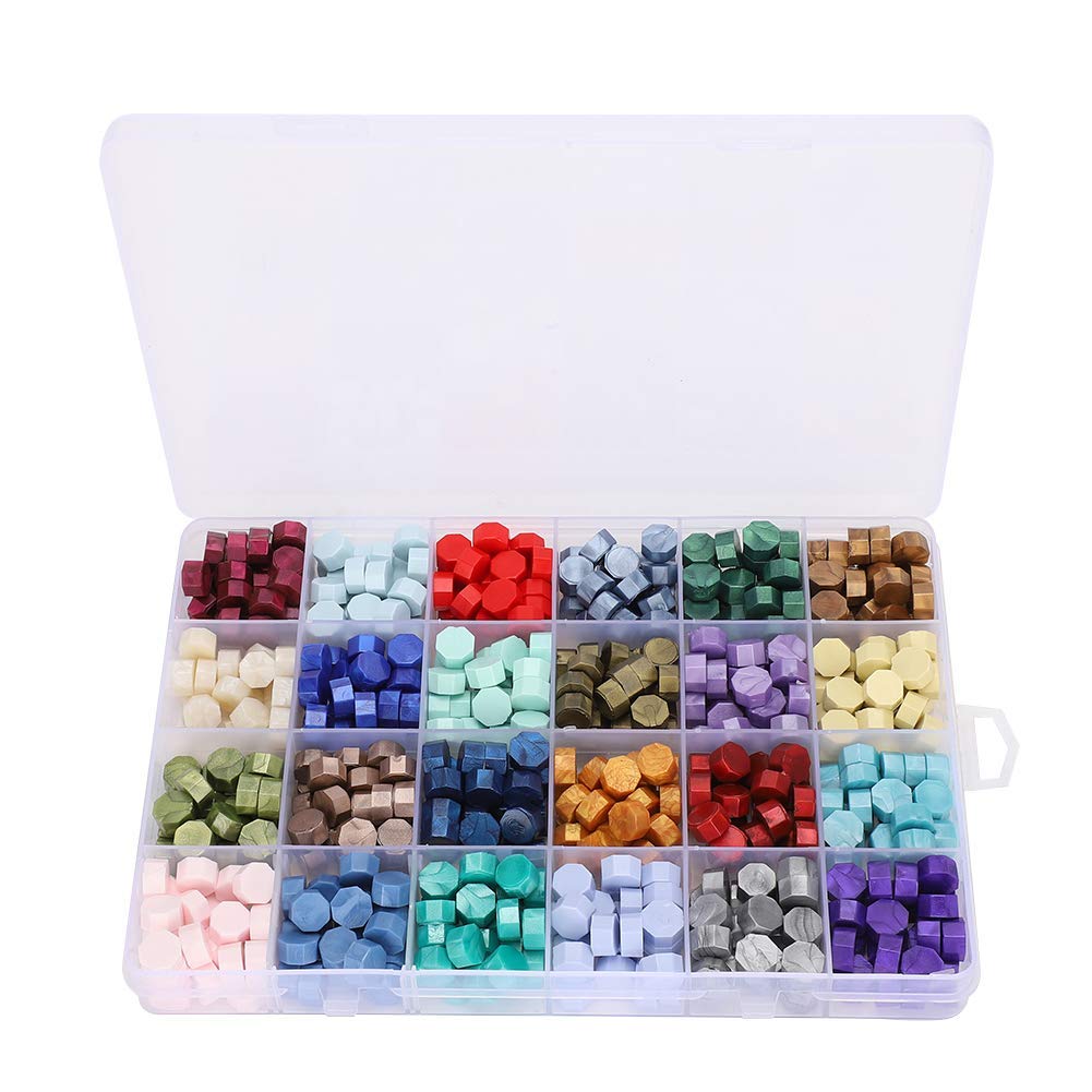 Perles De Cire à Cacheter 100 Pièces, 48 Couleurs, Cachet De