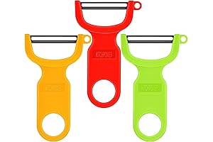 Original Vegetable Peeler Carbon Steel Blade 3-Pack Red/Green/Yellow