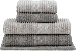 Jogo de toalhas Buddemeyer Doris Banho Cinza Claro/Cinza 5 peças