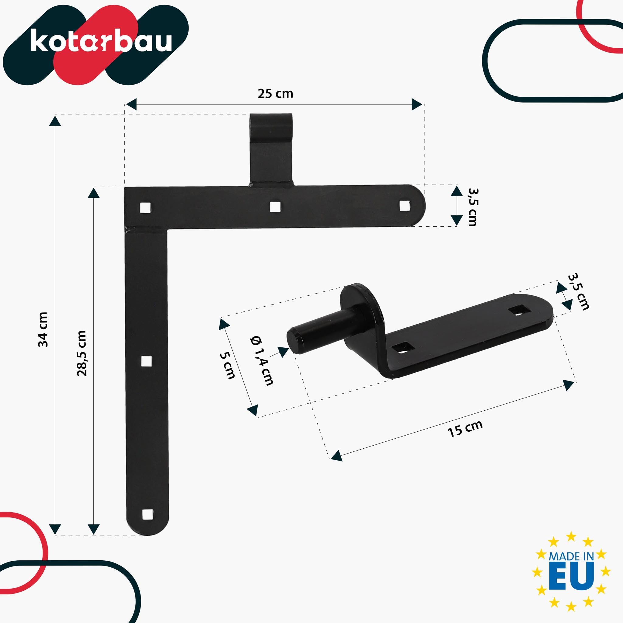 KOTARBAU® Bande d'angle 250 x 284 mm, bande de store avec loquets