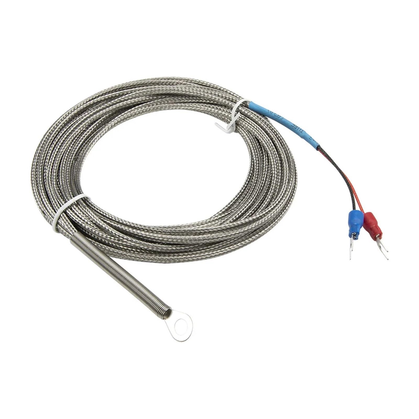Câble blindé en métal de Type KE 7m, avec tête annulaire à Trou 5mm, 6mm et 10mm diamètre for capteur température thermocouple(K 10mm Hole)