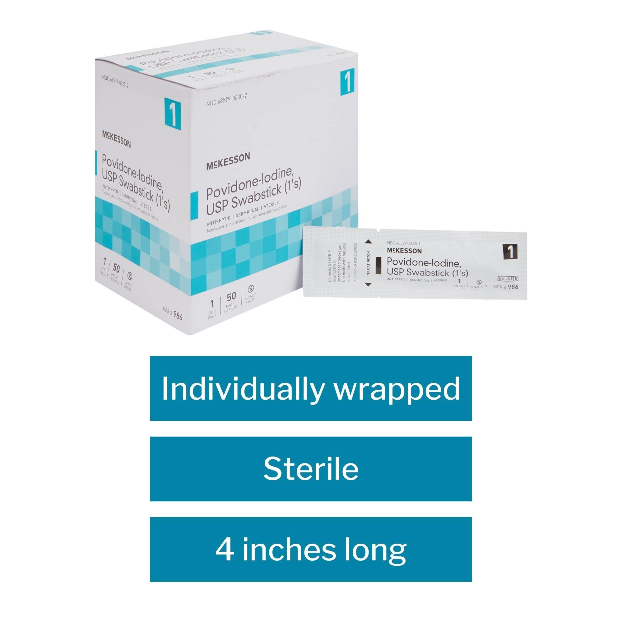 McKesson Povidone Iodine Swabs - Sterile -4