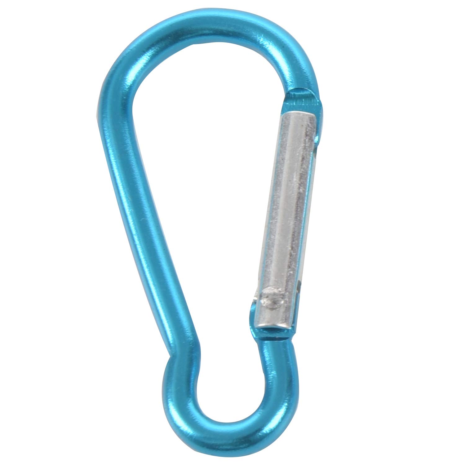 Lot De 5 Mousquetons KEALLANS - Alliage Aluminium Bleu - 4,8 Cm - Parfait Randonnée Et Camping