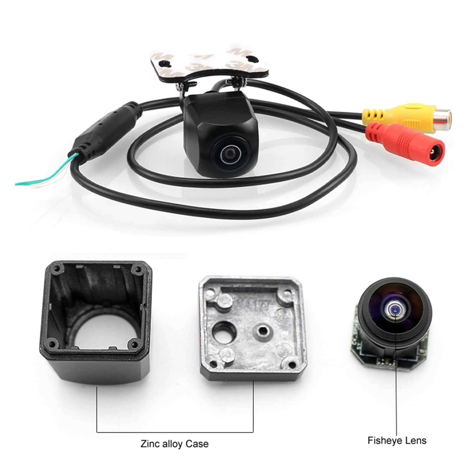 GPS pour Voiture, AHD 5 Voiture en Pouce à l'intérieur du Moniteur de stationnement avec 170 degrés 1920 * 1080P Fisheye Lens Véhicule véhicule Vue arrière Reverse Backup Caméra(Monitor with Camera)