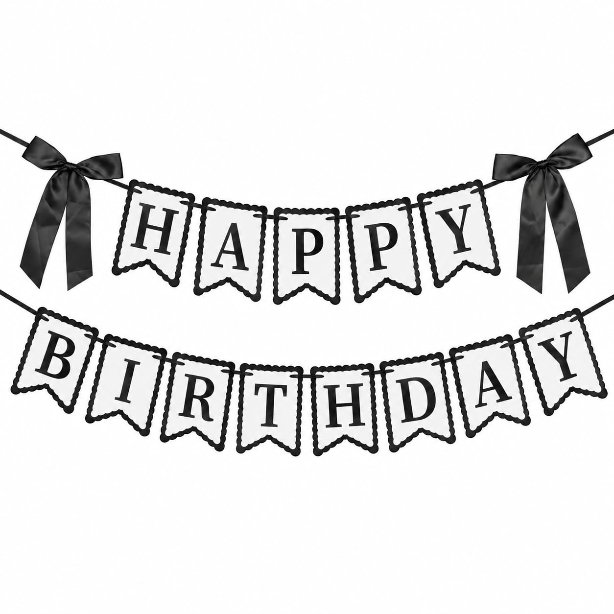 Pink Happy Birthday Banner with Satin Bows -13 Pink Happy Birthday Banner with Satin Bows -13
