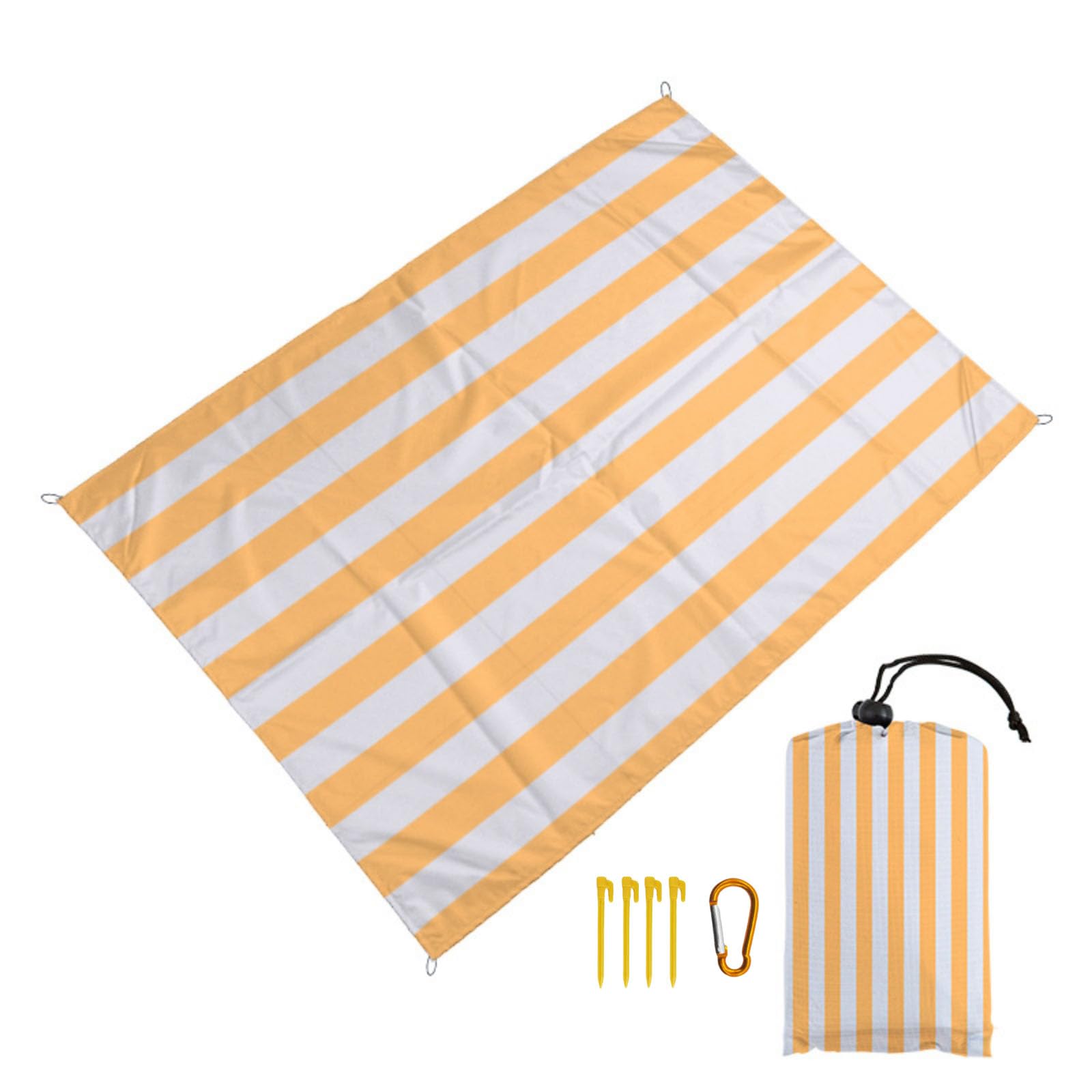 Surwin Stripes Sand-Free Waterproof Beach Blanket, Lightweight Compact Mats Quick-Dry Microfibre Beach Pad Extra Large Oversized Pool Towels for Camping, Hiking, Picnic (Nordic,140x200cm)
