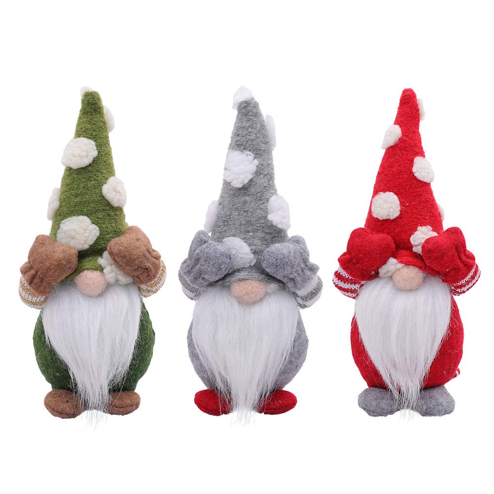 WEMEMORN Set Di 10 Gnomi Natalizi Fatti A Mano - Decorazioni Svedesi In Peluche, Altezza 13,7 Cm, Con Cappello Colorato - Tomte Per Albero E Casa - 5
