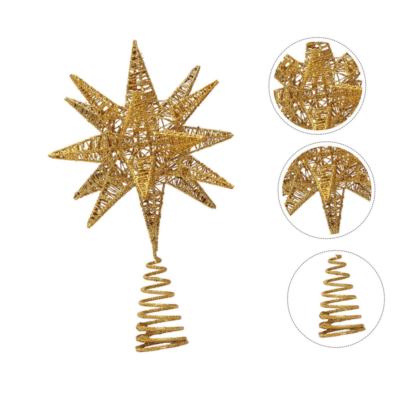MAGICLULU Décoration de Sapin de Noël Étoile Ornement à Suspendre pour Fêtes Intérieur