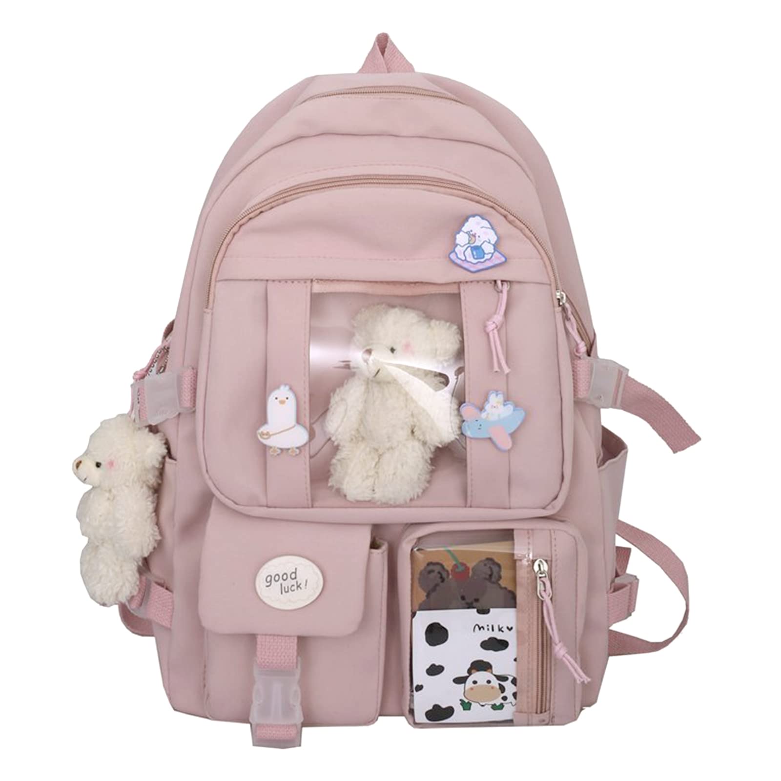Freie LiebeFreie Liebe Cute Backpack Kawaii Backpack Bookbag with Pin and Accessories
