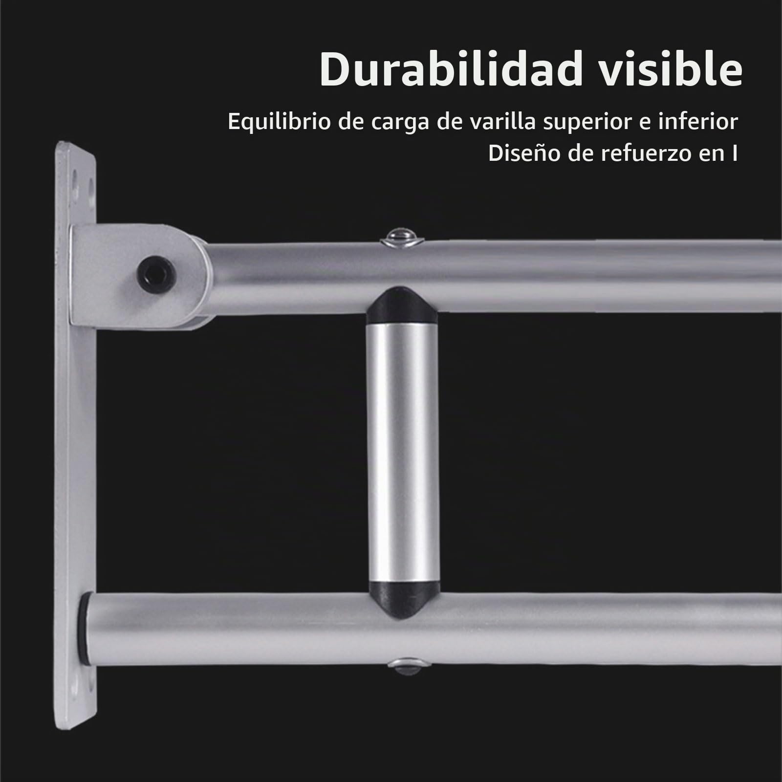 Barra Abatible baño Agarre Inodoro WC, Barras de Seguridad Aluminio, Pasamanos Pared Apoyo, 60CM