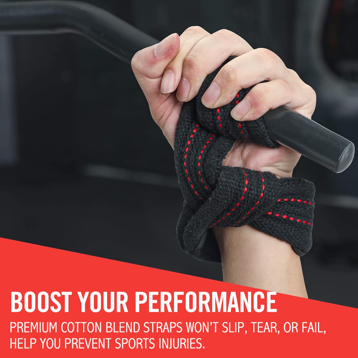 OHMY FIT Power Lifting Straps – Gepolsterte Baumwoll-Handgelenkbandagen Für Kreuzheben & Gewichtheben