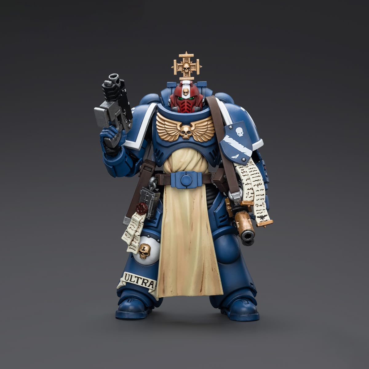 JOYTOY 1/18 figurka Warhammer 40 000 ultramaryny strażnik weteran sierżant 12 cm ruchomy model figurka kolekcjonerska