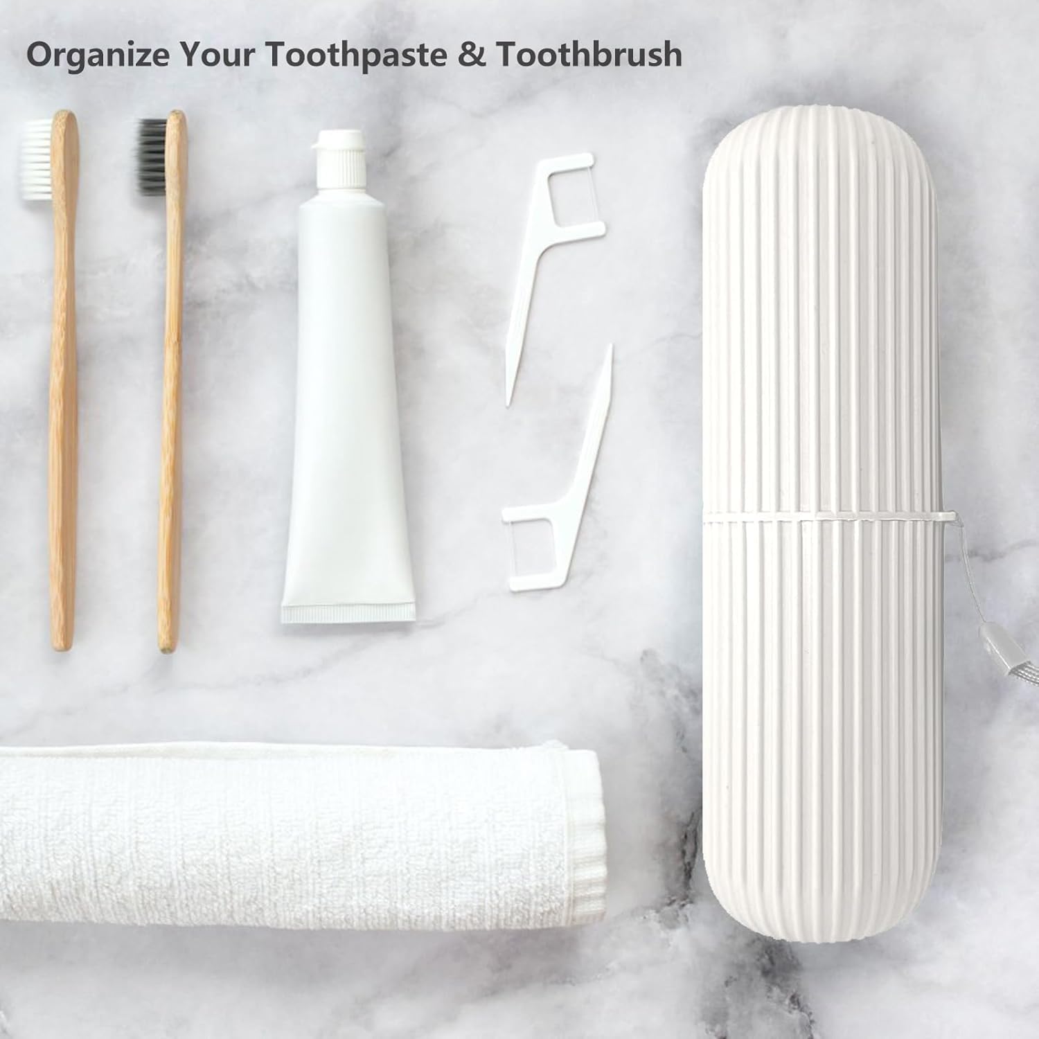 MURTISIDDH Capsule Shape Travel Toothbrush Case Cover Holder Portable Toothbrush Storage Box Container, Toothbrush Holder Bathroom Organizer Accessories Set (2 Pic) 3