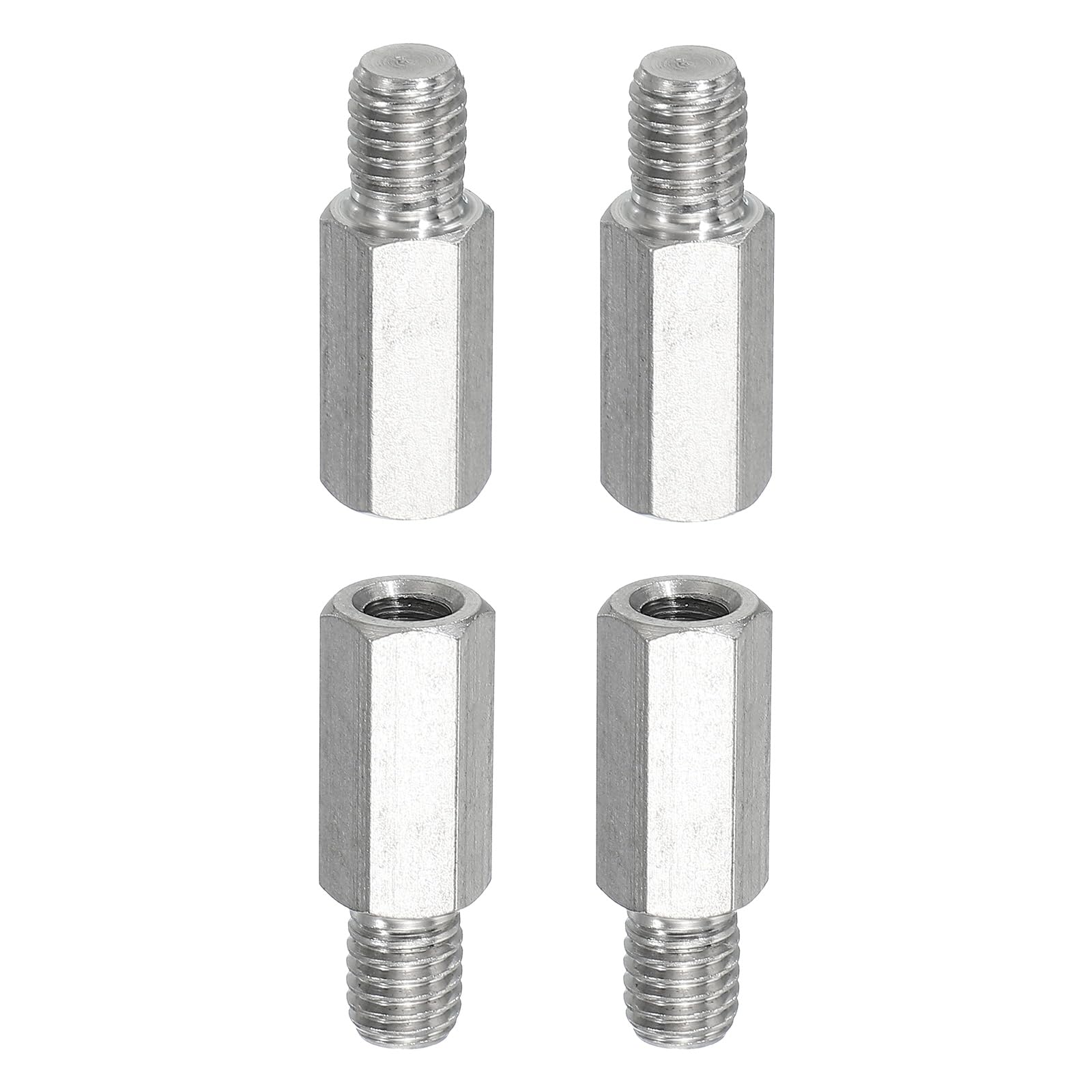 PATIKIL Standoff Screws, 4pcs M8x10mm Male to M6x20mm Female 304 Stainless Steel Thread Reducing Hex Standoff Spacer Screw Nuts Thread Adapters Reducer Extender Conversion Fasteners