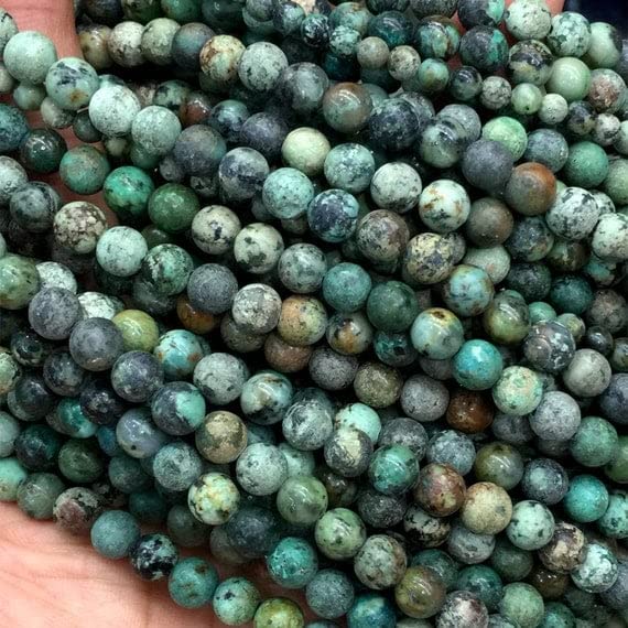 Perles de turquoise d'Afrique 8mm authentiques pour remplacer les fausses pierres de vos bijoux DIY