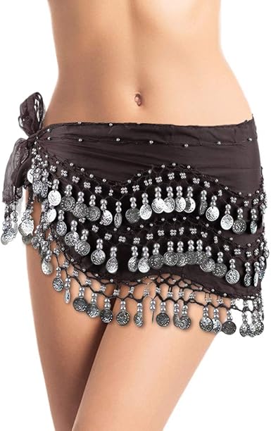 Chiffon Dangling Belly Dance Hip Scarf 