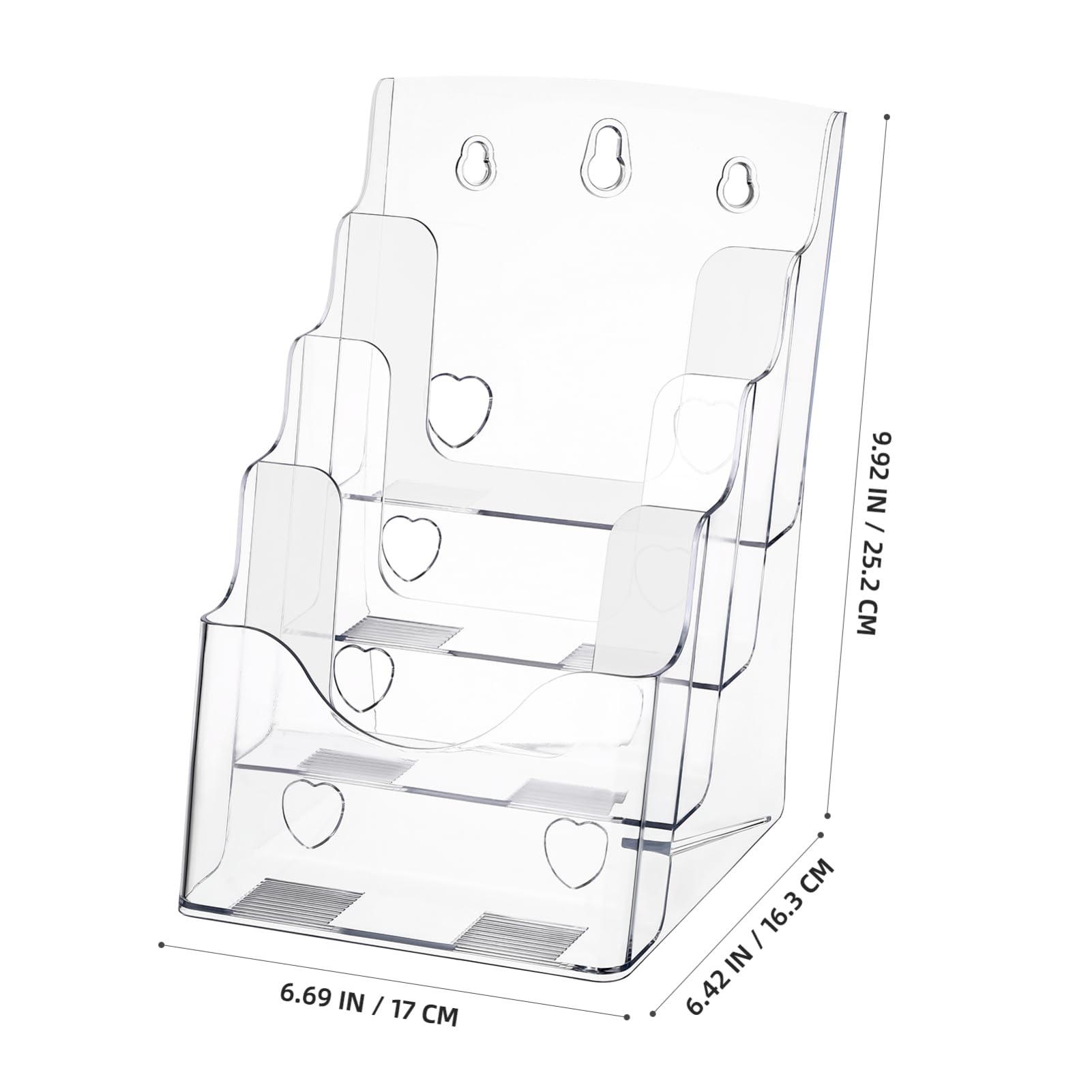 SEWACC Expositor De Archivos Y Folletos De Acrílico De 4 Capas para Oficina Material Resistente Y Seguro Fácil Acceso A Documentos.