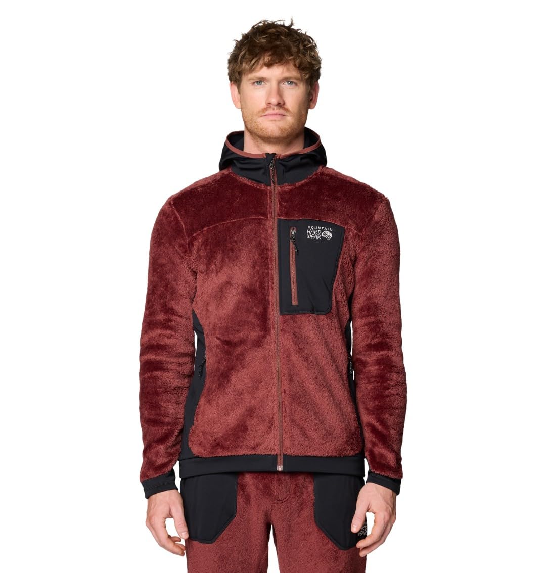 Mountain Hardwear Men's Polartec High Loft Hoody, Bourbon Brown, Black, M