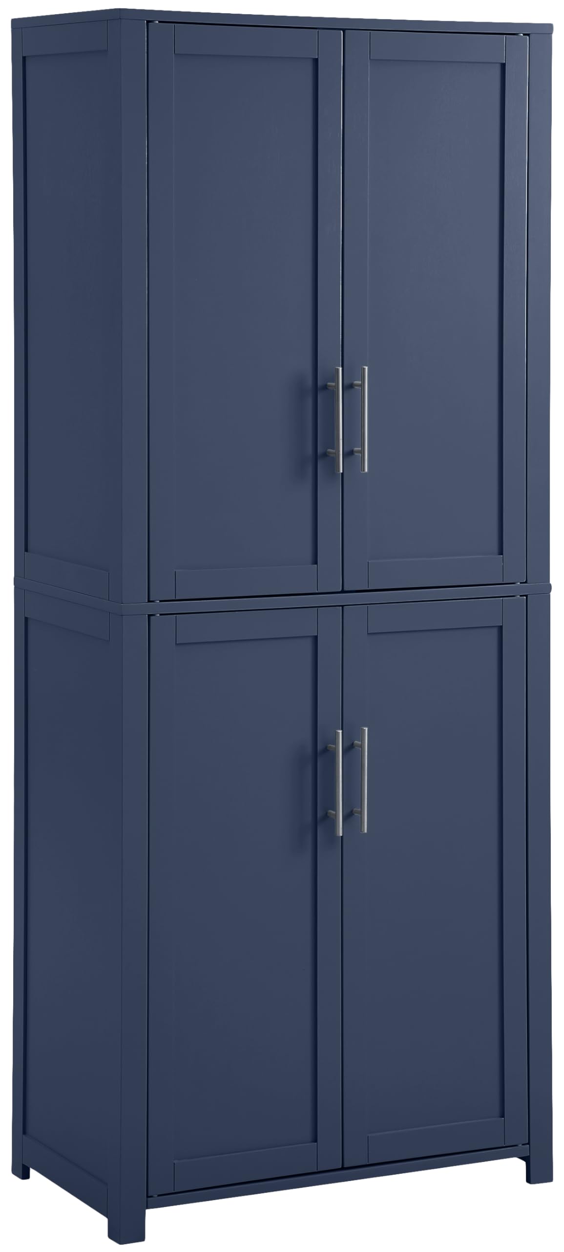 Crosley Furniture Savannah Tall Pantry Storage Cabinet with Shelves, Kitchen, Dining, or Laundry Room, Navy
