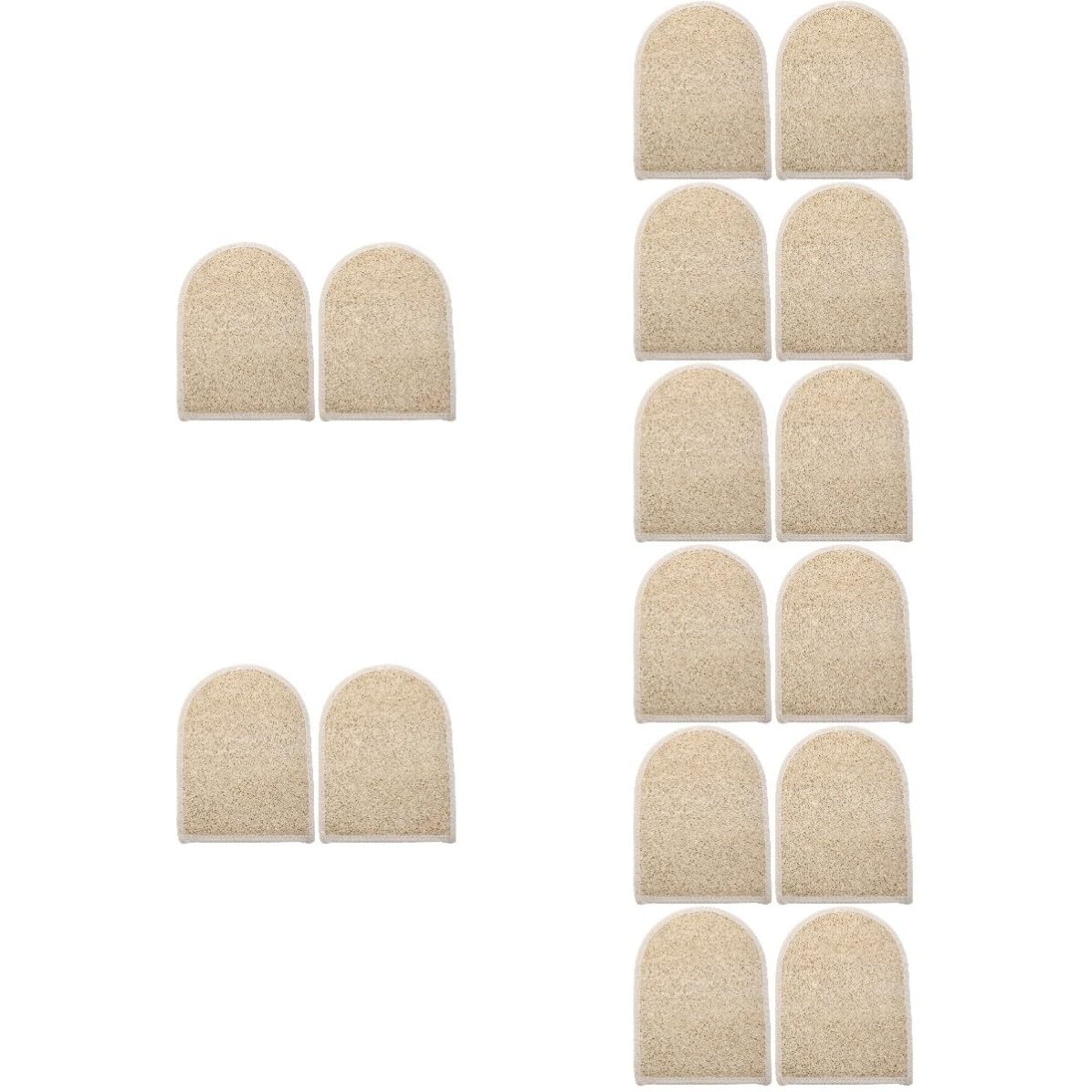 Gatuida 16 Piezas Guantes de Baño de Lufa Exfoliantes, Esponja Vegetal