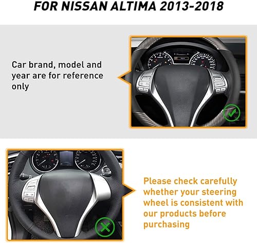 Miniatura 2 de GZYF Estilo de fibra de carbono interior volante tira ajuste para Nissan Altima 2013 2014 2015 2016 2017 2018, ABS