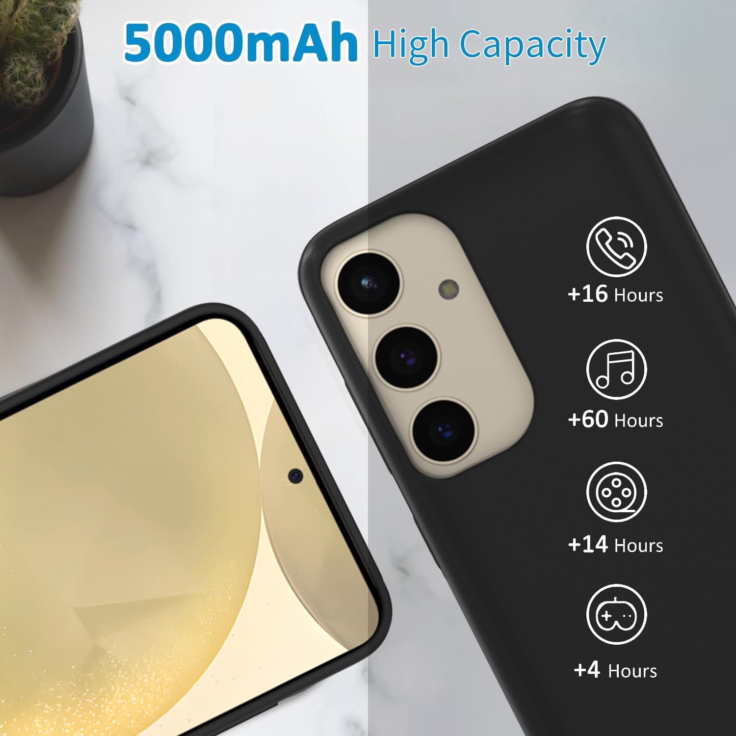 Case Batteria Gladgogo 5000mAh per Samsung S24/S25 - Dettaglio