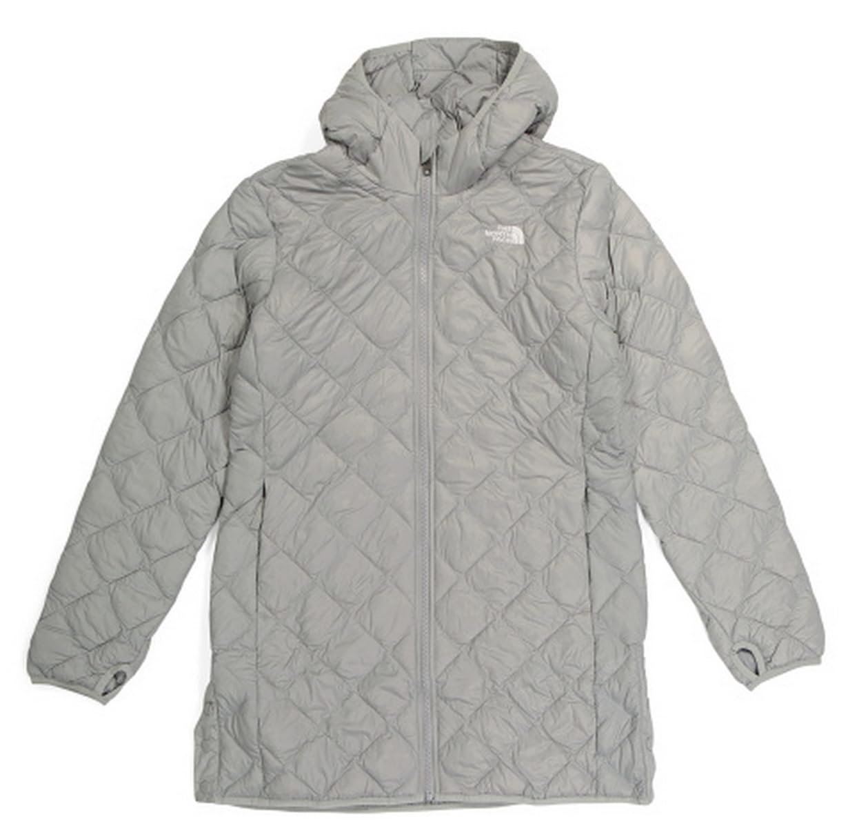The North FaceYouth Big Girls ThermoBall Eco Parka Hooded Jacket Meld Grey  (Medium)