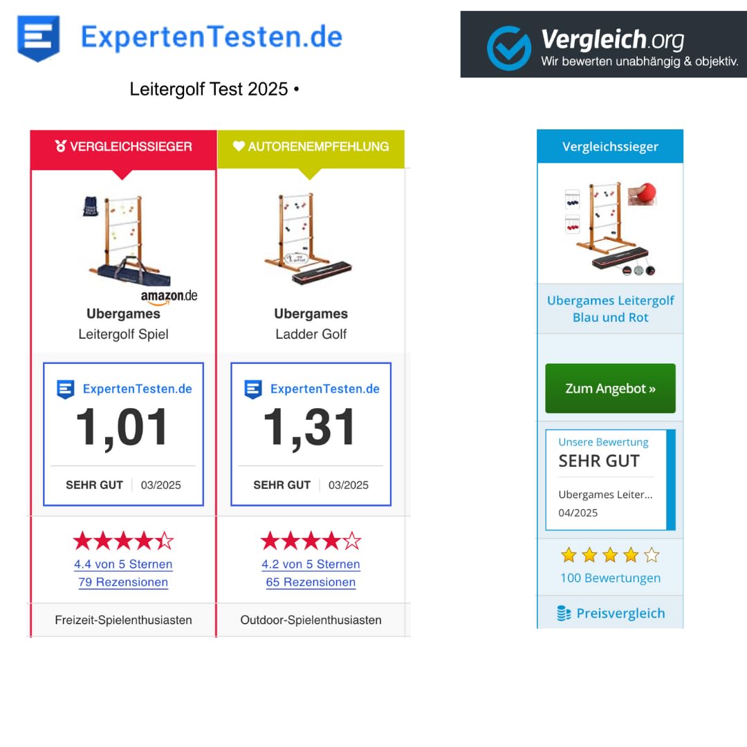 Profi Leitergolf Spiel Outdoor-Spiel mit echte Golfbällen, Holzgestell und Transporttasche, und Bolas-Tasche offizielle Größen