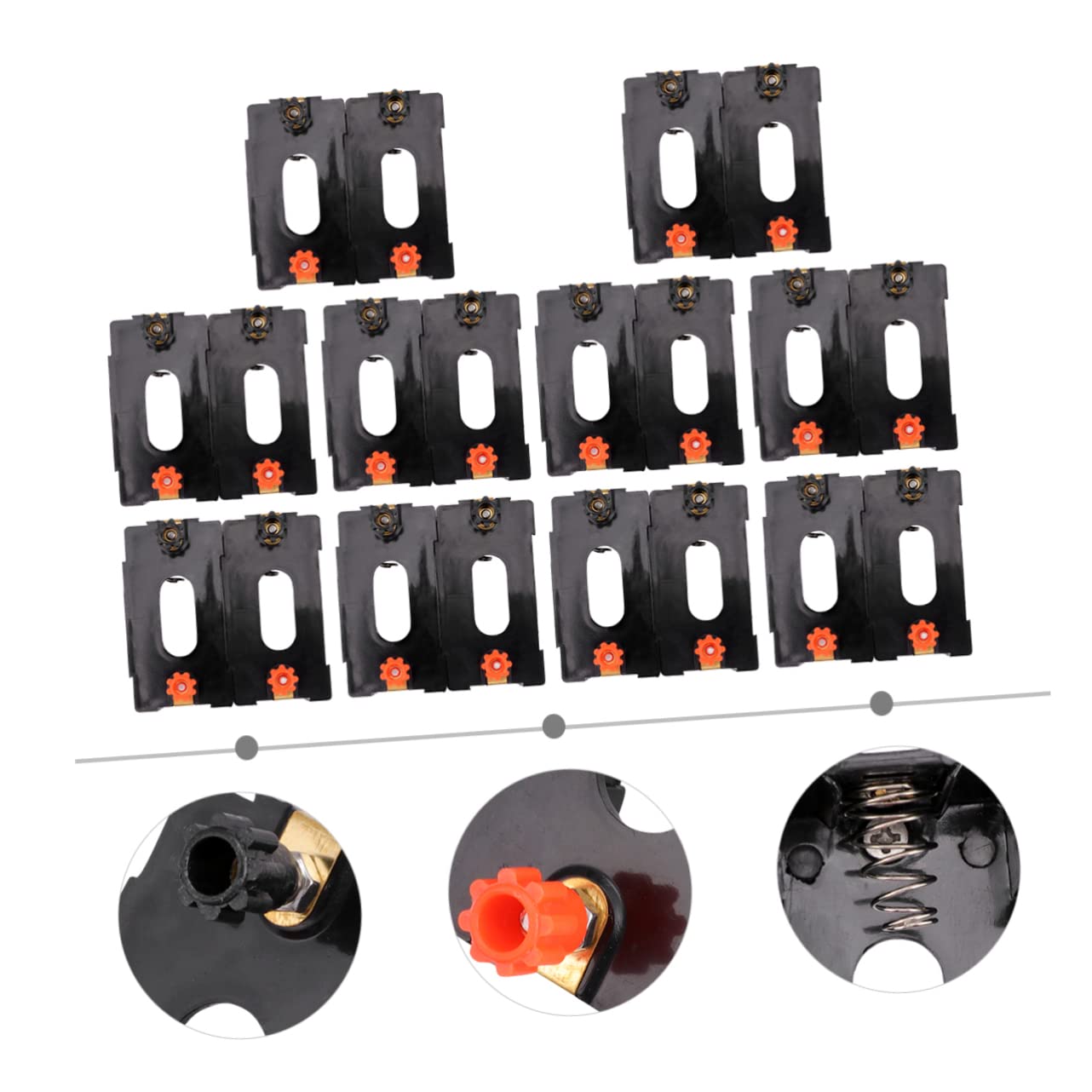 Gadpiparty 2 Set Scatola Per Batterie Elettriche Batterie Portatili Custodia Piccola Porta Batterie Porta Batterie Plastica Nera 10 pezzi*2