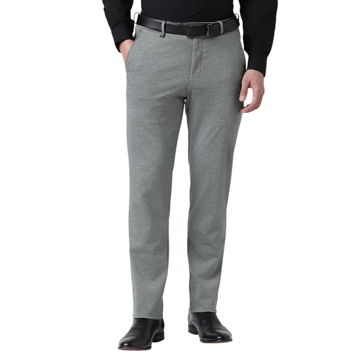 van heusen Men Mid Rise Move Labs Knitted Premium Trousers | 360 Degree Stretch| Auto-Flex Waist Band |Wrinkle Free-picture-39