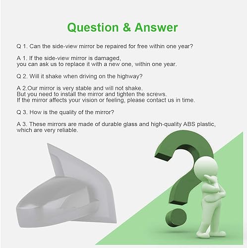 Miniatura 7 de SCITOO Espejos de vista lateral izquierda y derecha para 2007 2008 2009 2010 2011 2012 para Nissan Sentra ajuste de potencia no plegable no