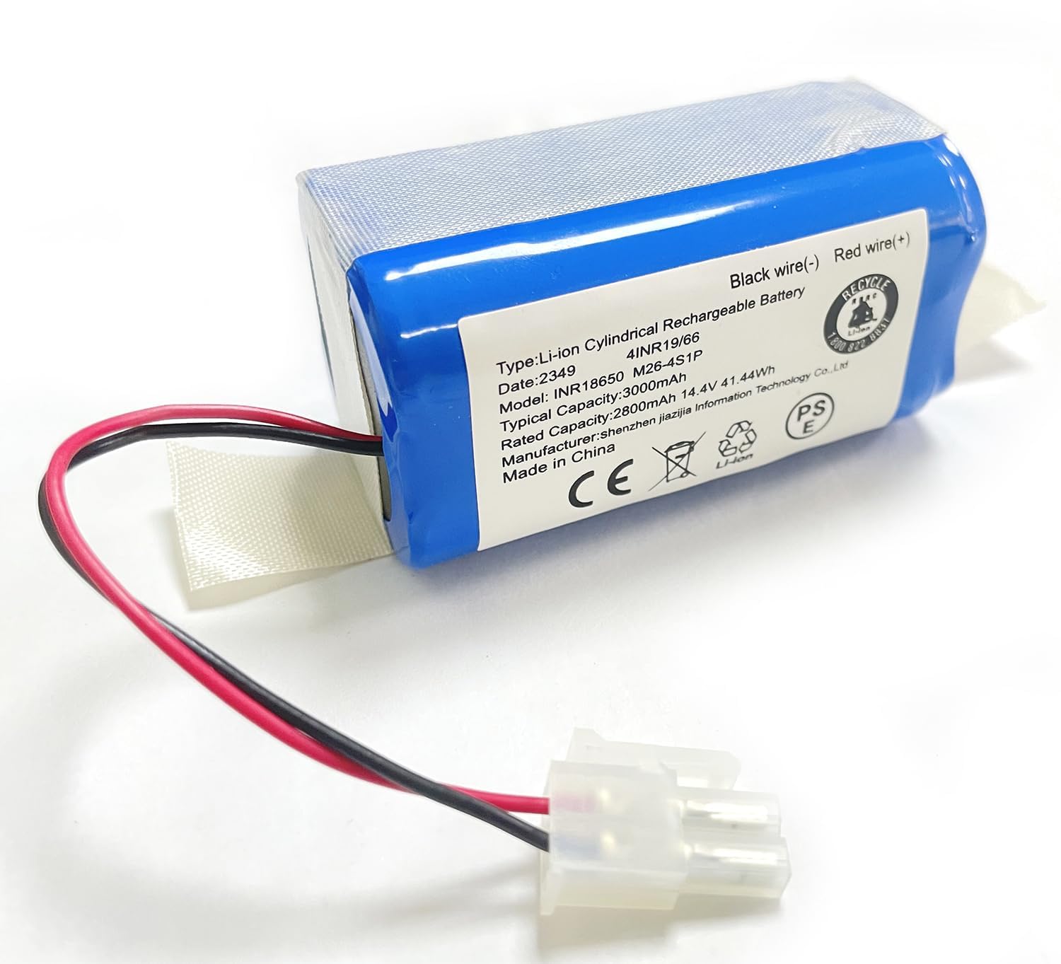 14.4V 41.44Wh 2800mAh INR18650 M26-4S1P Replacement Battery for ILIFE A4, A4s, A4s Pro, A6, A7, A8, A9, V7, V7s, V7s Plus, for Ecovacs Deebot CEN660 CR130 DG800 X500 4INR19/66 Li-Ion Battery-image-21
