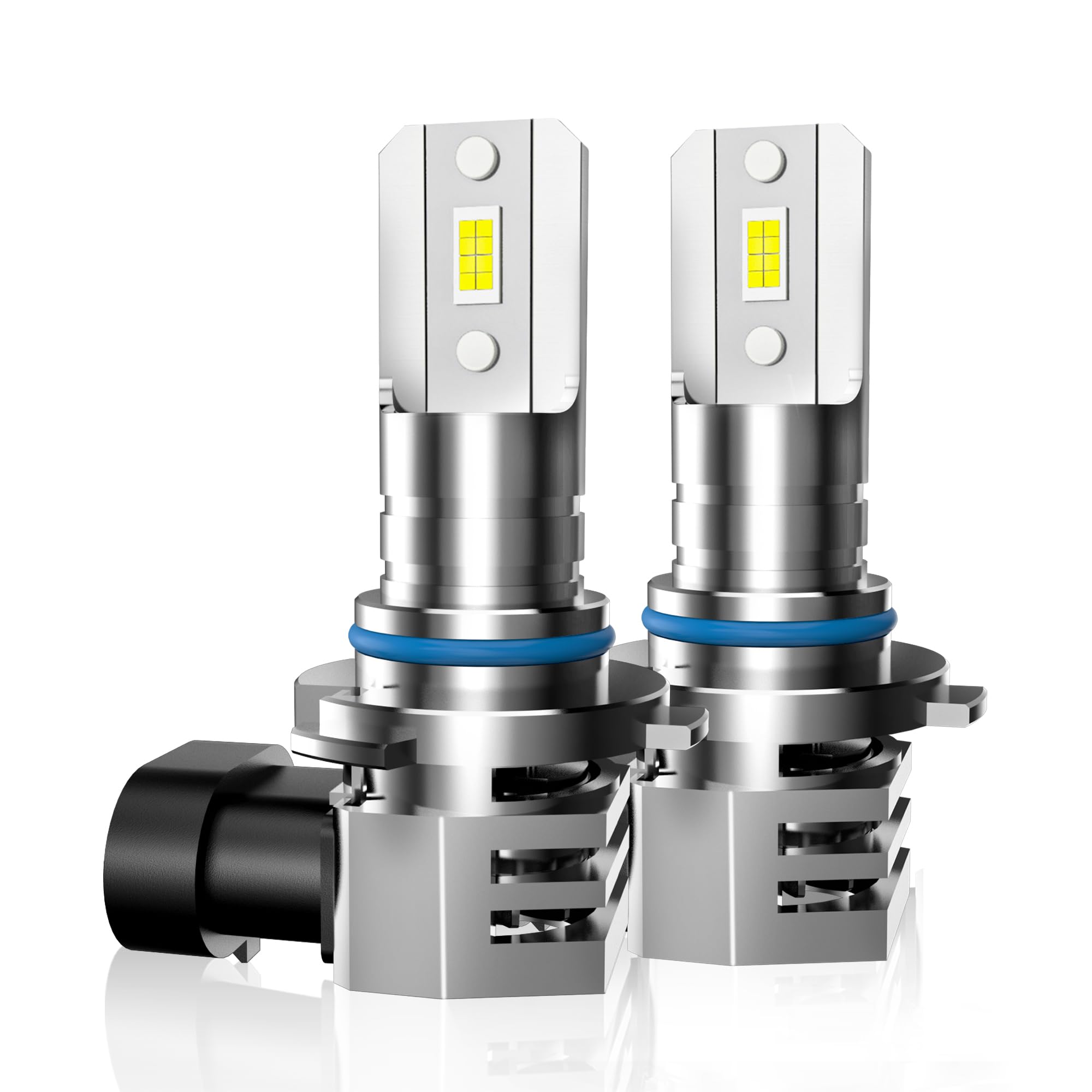 RCJ Fog Weather Light Bulbs, 9006/HB4 Bulbs 6000K Cool White with Cooling Fan, Plug-N-Play, Pack of 2