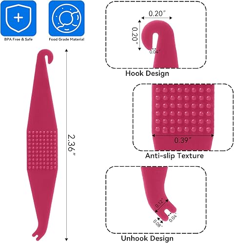 Miniatura 5 de Annhua 20 piezas de bandas elásticas dentales de goma, herramientas de banda de goma, desechables de plástico para bandas de apoyo, multicolor