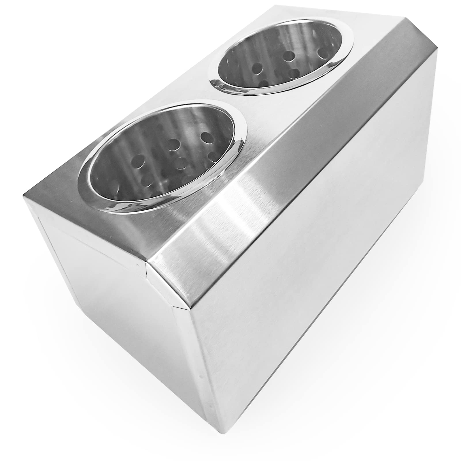 Organizador de cubiertos de acero inoxidable para cubiertos de acero inoxidable con 2 agujeros