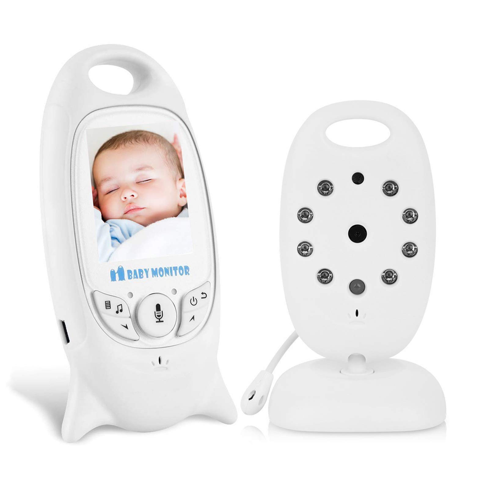 Moniteur pour bébé avec caméra Vidéo numérique sans Fil pour bébé avec Vision Nocturne et capteur de température Audio bidirectionnel