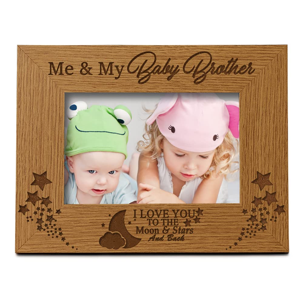 Ukgiftstoreonline No Personalisation Me And My Baby Brother Engraved Photo Frame Gift (5 X 7 Inch)