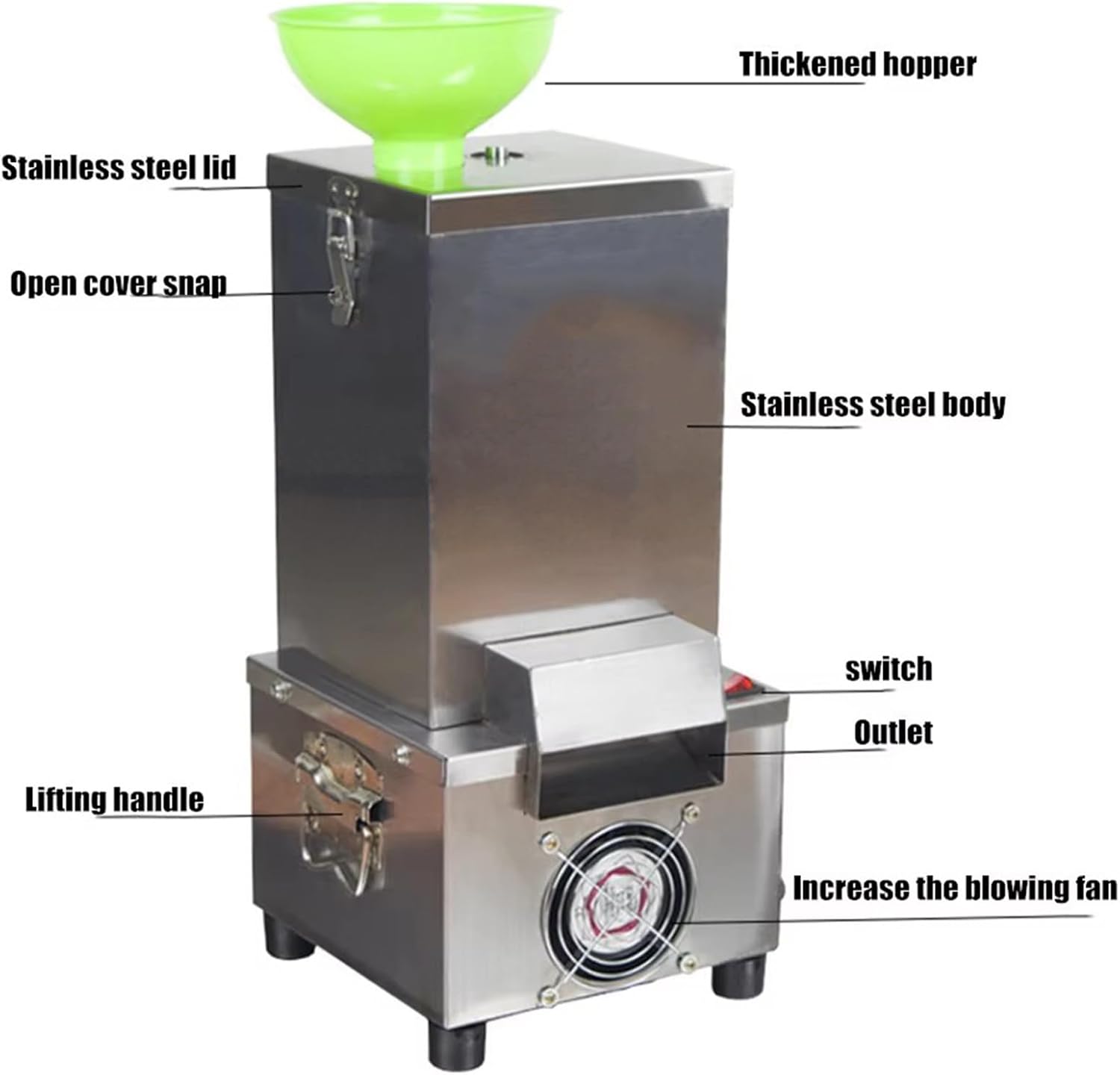 Electric Garlic Peeler Machine 220V 200W Thickened Stainless Steel Garlic Cloves Peeling Machine Automatic Powerful Garlic Separator for Restaurants