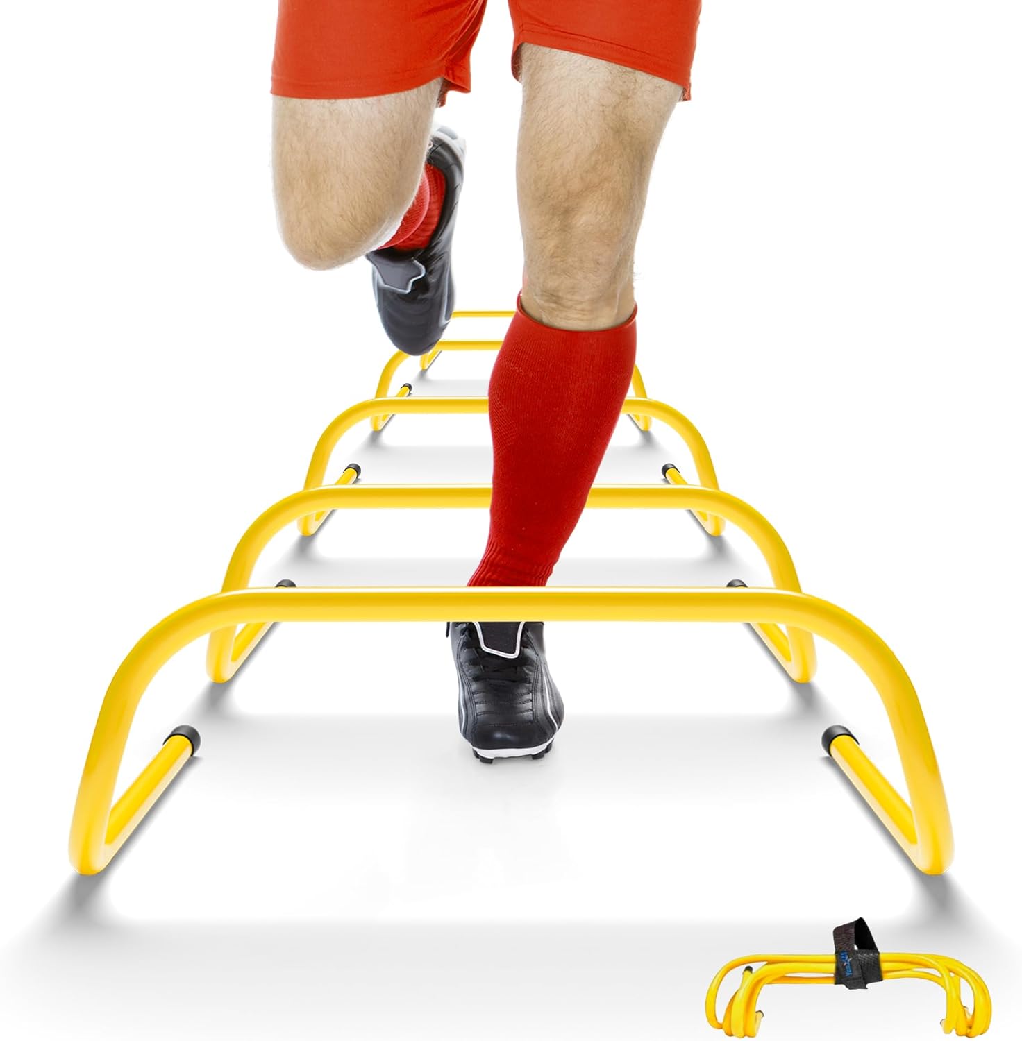 Yes4All Agility Speed Training Agility Hurdles for Athletes - 5 Pack - Speed and Agility Training Equipment for Soccer Basketball Football Hurdle Training E. Set 5 Hurdles Yellow