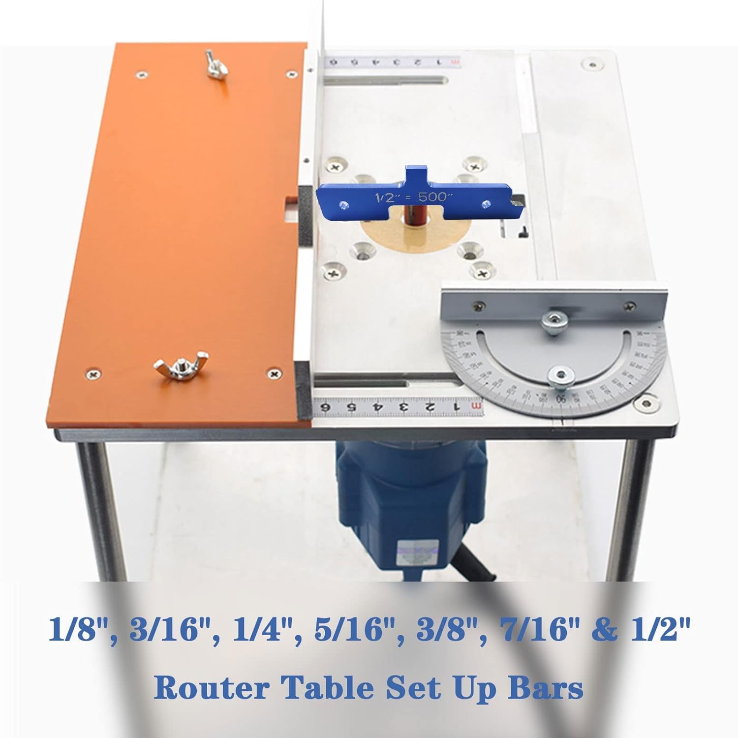 Set di 7 calibri, set di precisione, set di alluminio per lavorazione del legno, strumento di misurazione dell'altezza con custodia, per accessori per fresatrici e seghe da tavolo, set di lavorazion