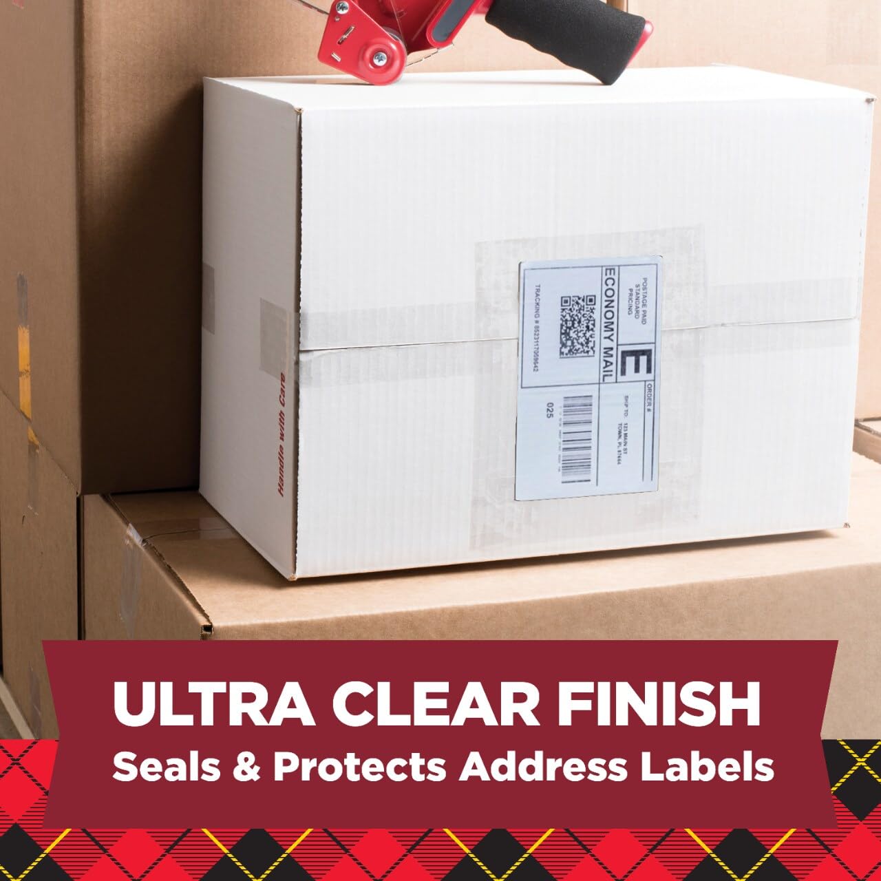 Scotch Secure Seal Packband, ultraklar, zuverlässige und langlebige Dichtung, 4,8 x 2,032 cm, 6 Verpackungsrollen mit Spender